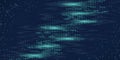 Abstract background algorithm binary programming code on blue. Concept digital data technology. Vector illustration Royalty Free Stock Photo