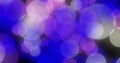Abstract background with animated glowing magenta, violet, blue, white bokeh loop, alpha