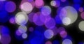 Abstract background with animated glowing magenta, violet, blue, white bokeh loop, alpha Royalty Free Stock Photo