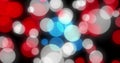 Abstract background with animated glowing red, blue, white bokeh loop, alpha Royalty Free Stock Photo