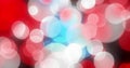 Abstract background with animated glowing red, blue, white bokeh loop, alpha Royalty Free Stock Photo