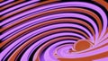 Abstract background with animated hypnotic hurricane of pink and red stripes. Design. Rotating bending contrasting lines