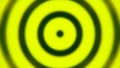 Abstract background with animated hypnotic tunnel of green circles, seamless loop. Animation. Blurred moving round