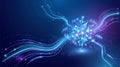 abstract background of artificial intelligence technology Royalty Free Stock Photo