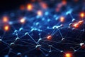 Abstract background of artificial Intelligence technology, machine learning, neural networks, deep learning, robotics Royalty Free Stock Photo