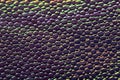 Abstract background with artificial leather shot close-up. Stock metallized macro texture. Imitation of dark iridescent scales