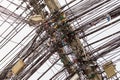 Abstract background asia electric wires lots of line disorderly series chaos horror electrician