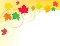 Abstract background with autumn leaves