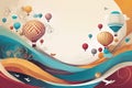 abstract background with balloons and space for textabstract background with balloons and space for Royalty Free Stock Photo