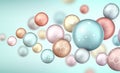 Abstract background with balls flying randomly