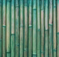 Abstract background from bamboo pattern wall with green painted. Royalty Free Stock Photo