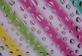 Abstract background banner. Drops of water on a window glass. Royalty Free Stock Photo