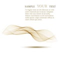 Abstract background, beige transparent undulating lines for brochure, website, flyer design. Brown wavy background.