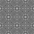 Black and white seamless geometrical pattern