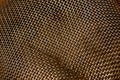 Abstract background of bent metal grid