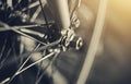 Abstract background with a bicycle wheel with bokeh Royalty Free Stock Photo