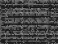 abstract background with binary code, black and white wallpaper illustration Royalty Free Stock Photo