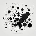 Abstract background with black circles. Vector illustration. Eps 10. Black and white. Royalty Free Stock Photo