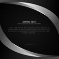 Abstract background with black curved lines on a black background Element design banners posters templates for business Mourning