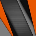Abstract background with black gray orange design stripes