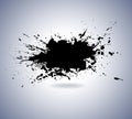 Abstract background with black paint stroke. Elemen