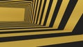 Abstract background The black region stands out against the yellow background., Placement space black and yellow background,3d