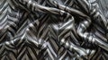 Abstract background of black and silver glossy fabric texture, textile, cloth, material, woven Royalty Free Stock Photo