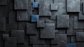 Abstract background of black squares with a few blue squares, creating a unique and modern design