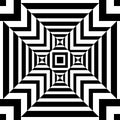 Abstract background. Black and white geometric backdrop. Optical illusion design Royalty Free Stock Photo