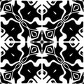 Vector BLACK WHITE SEAMLESS PATTERN DESIGN Royalty Free Stock Photo
