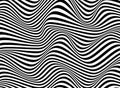 Abstract background of black and white stripe line pattern wavy design