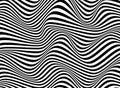 Abstract background of black and white stripe line pattern wavy design