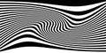 Abstract background with black and white striped zebra, futuristic waves art