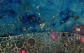 Abstract background. Blot painting marble texture. Acrylic color in water and oil Royalty Free Stock Photo
