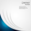 Abstract background in blue color. Blue curve vector background with white spaces for design