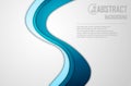 Abstract background in blue color. Blue curve vector background with white spaces for design