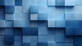 Abstract background of blue cubes. 3d rendering, 3d illustration. Generative AI Royalty Free Stock Photo