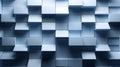 Abstract background of blue cubes. 3d rendering, 3d illustration. Generative AI Royalty Free Stock Photo