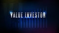 Background blue futuristic of value investor text Stock market graph chart bar