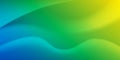 Vector Abstract Blue, Green and Yellow Gradient Background with Blurred Curves Royalty Free Stock Photo