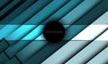 Abstract background with blue gradient diagonal lines and black circles in the middle. vector illustration Royalty Free Stock Photo