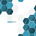 Abstract background with blue hexagonal pattern