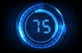 background of blue HUD Futuristic Element Loading digital number