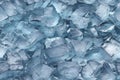 Abstract background of blue ice cubes, close-up, macro Royalty Free Stock Photo