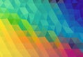 Colorful rainbow polygon background or vector