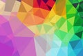 Colorful rainbow polygon background or vector