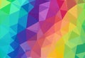 Colorful rainbow polygon background or vector