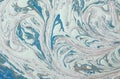 Marbled blue abstract background. Liquid marble pattern. Marbling acrylic texture. Royalty Free Stock Photo