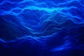 Abstract blue neon light waves background Royalty Free Stock Photo