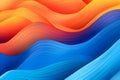 Abstract background with blue and orange colour waves